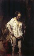 REMBRANDT Harmenszoon van Rijn Woman Bathing in a Stream china oil painting artist